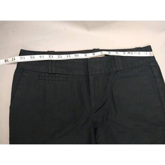 Banana Republic Pants Womens 8 Black Martin Fit Chino Trouser Boot Flare Stretch - Picture 2 of 10